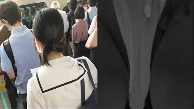 素人痴漢日記７７TRAIN目★うなじの綺麗なお団子女子の生態