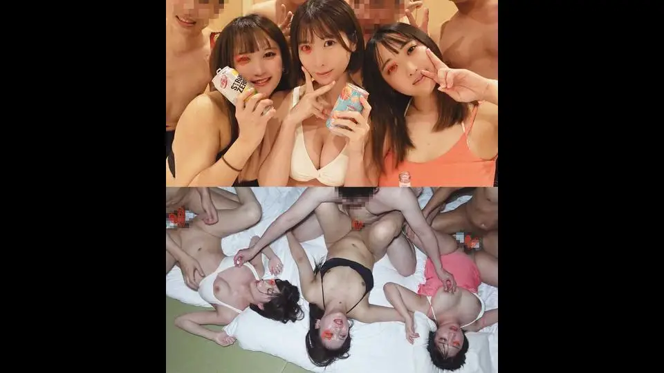 【すい◎んカン】S県◎浜ビーチ海水浴旅行／地元看護女子大生3名①【特典3本】
