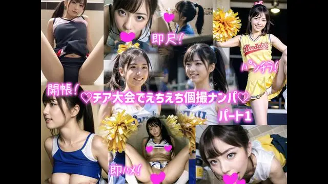 笑顔！脇！パンツ！憧れのチアガールを個撮ナンパしたら喜んでチ〇ポ咥えてくれたｗｗｗパート１